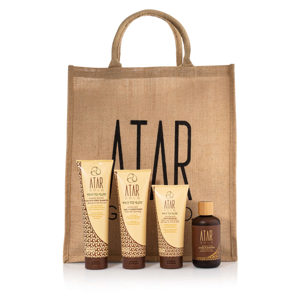 Atar Gold Vegan Hair Care Try Me Collection with all four full size products